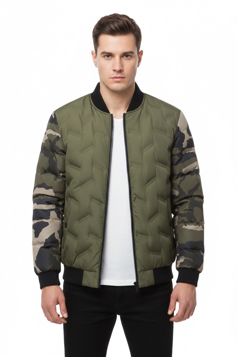 Giubbotto casual uomo economico, resitente, stile militare imbottito