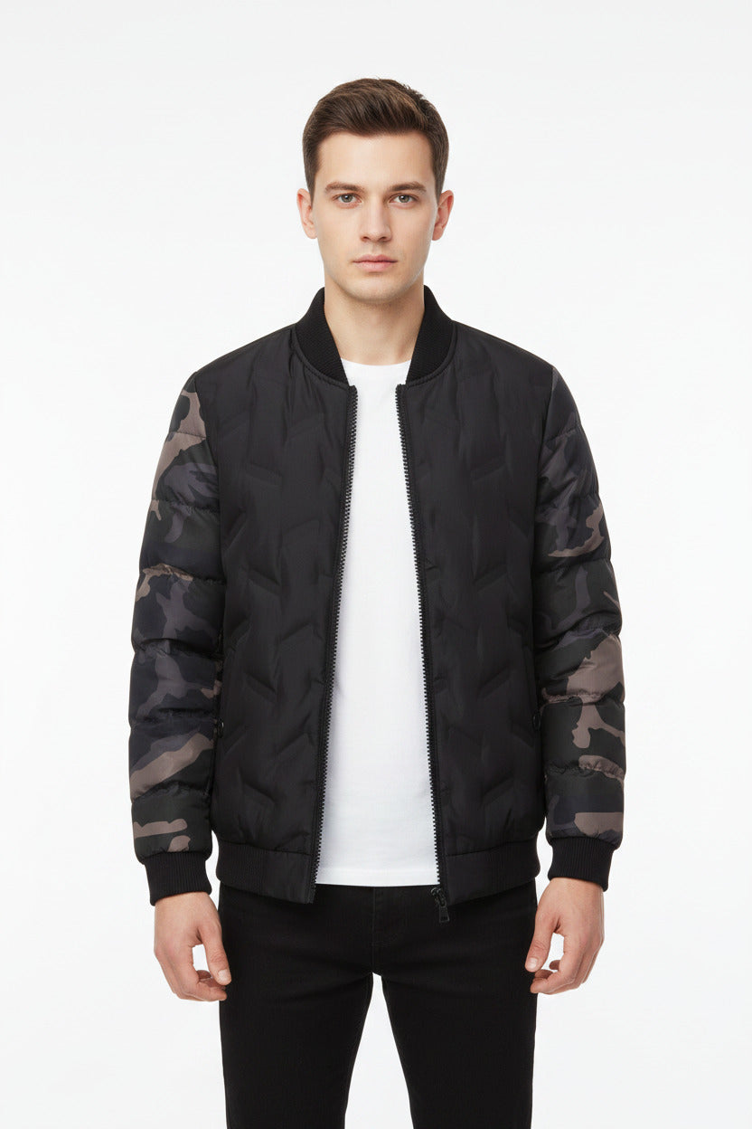 Giubbotto casual uomo economico, resitente, stile militare imbottito
