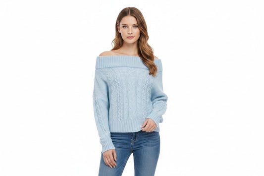 Maglione donna intrecciato, morbido, caldo, pullover con lavorazione a treccie, elegante per l'inverno