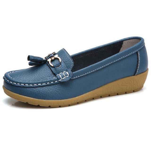 Mocassino per donna slip-in in vera pelle