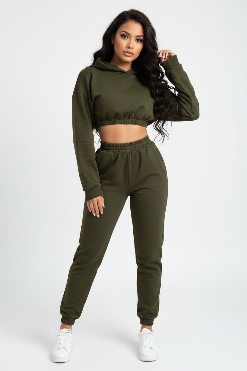 Tuta Manica Lunga Outfit Felpe Pantaloni Sport Streetwear 2 Pezzi Pant Set Femminile - Loweconomy