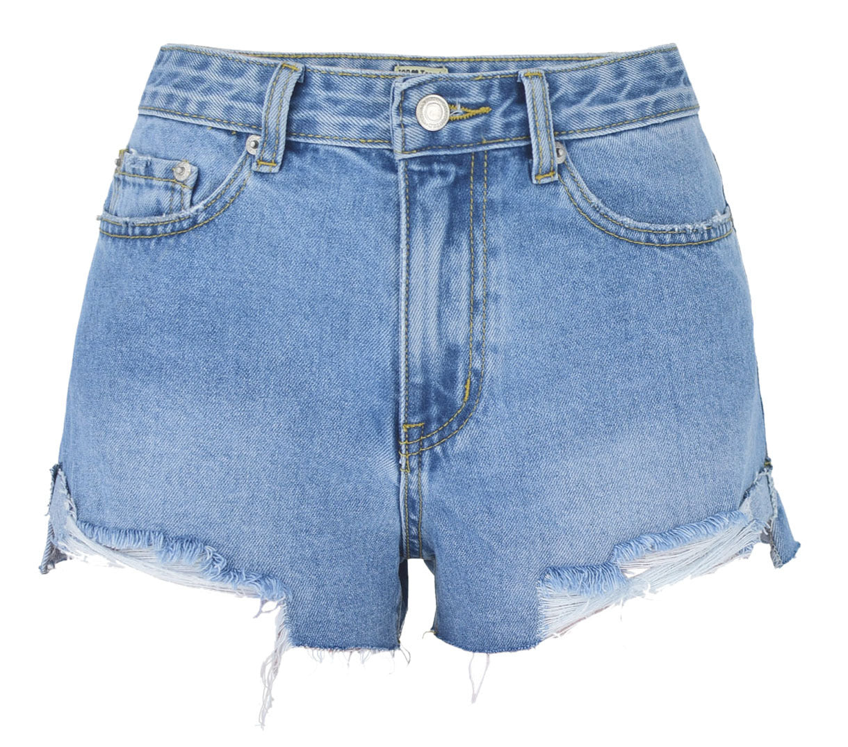 Pantaloncini jeans strappati donna vita alta – stile estivo LowEconomy