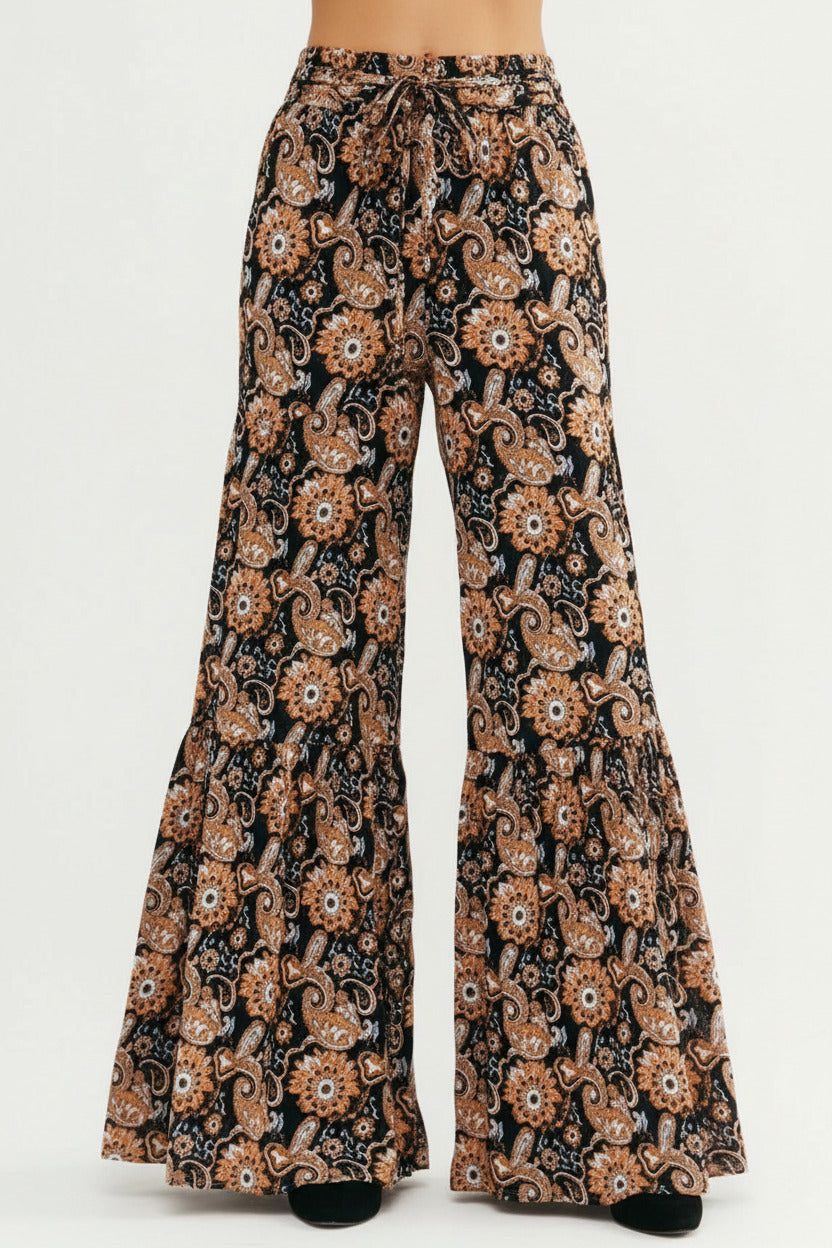 Pantaloni donna a gamba larga e con vita alta estivi