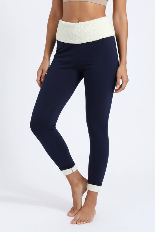 Pantaloni a leggings per donna invernali rivesititi all'interno in lana, spedizione gratuita