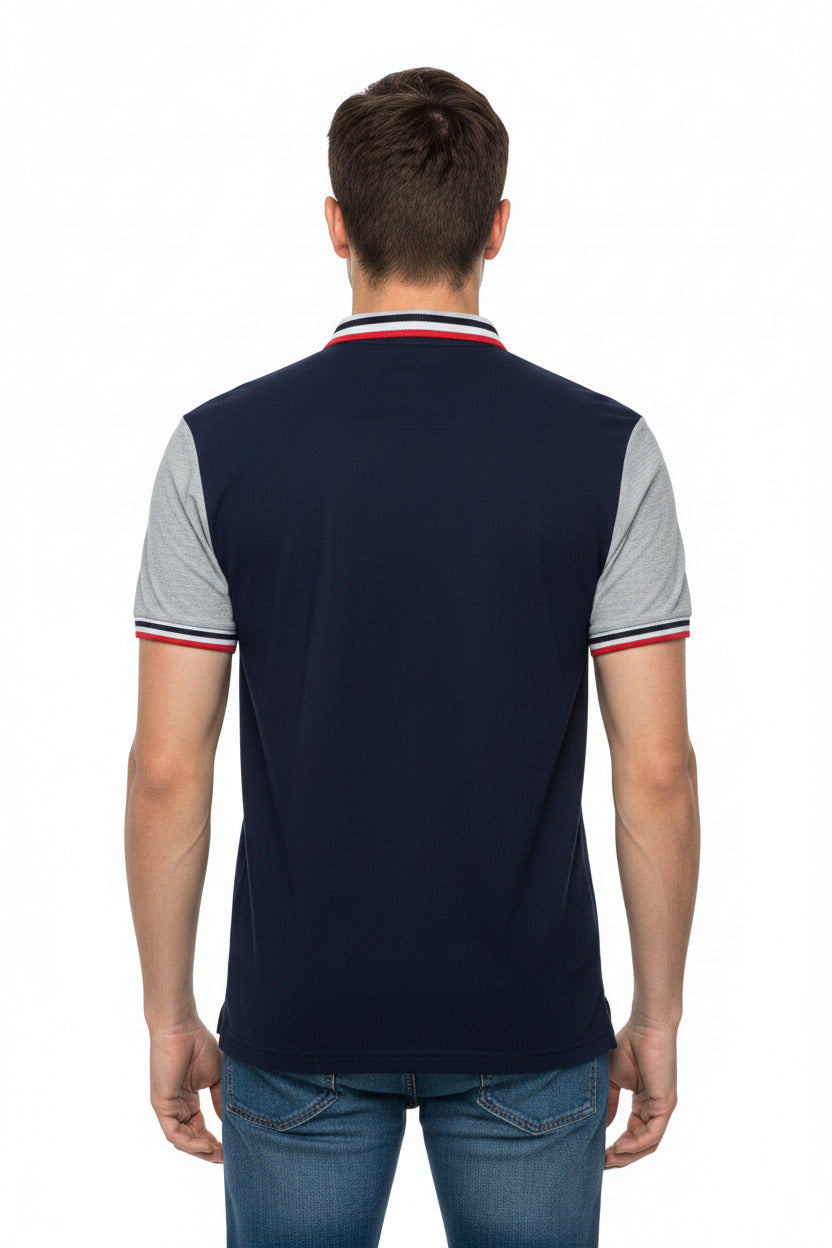 Polo uomo in cotone maniche corte, elegante con bottoni
