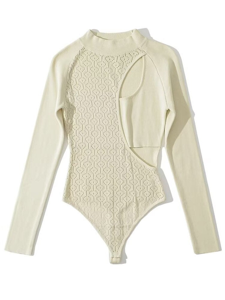 Pullover lavorato a maglia da donna colore beige, elegante e comodo