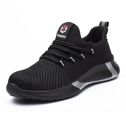 Scarpe estive traspiranti da uomo con punta rinforzata, colore nerp