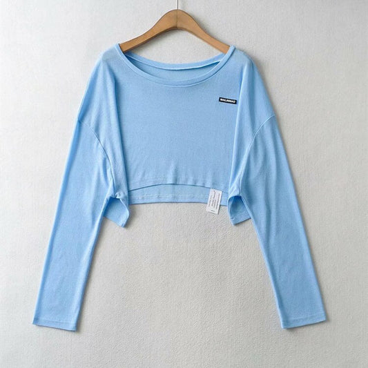 T-shirt sportiva donna a manica lunga per yoga e fitness