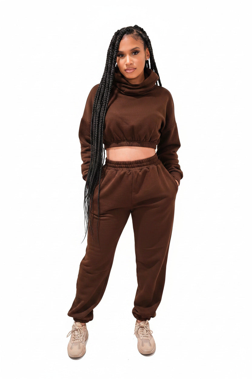 Tuta Manica Lunga Outfit Felpe Pantaloni Sport Streetwear 2 Pezzi Pant Set Femminile - Loweconomy