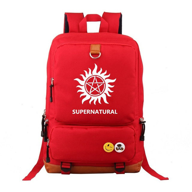 Zaino unisex di supernatural, grande capacità economico